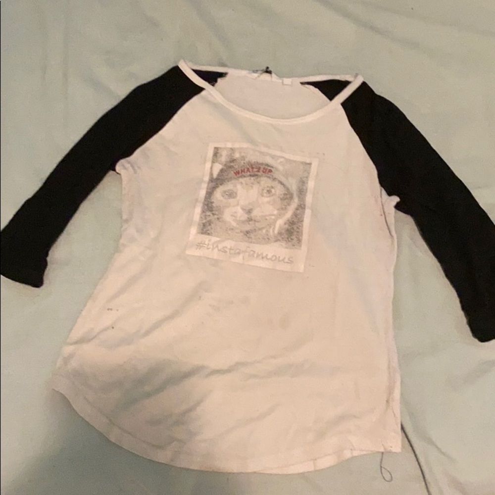 black and with longsleeve shirt